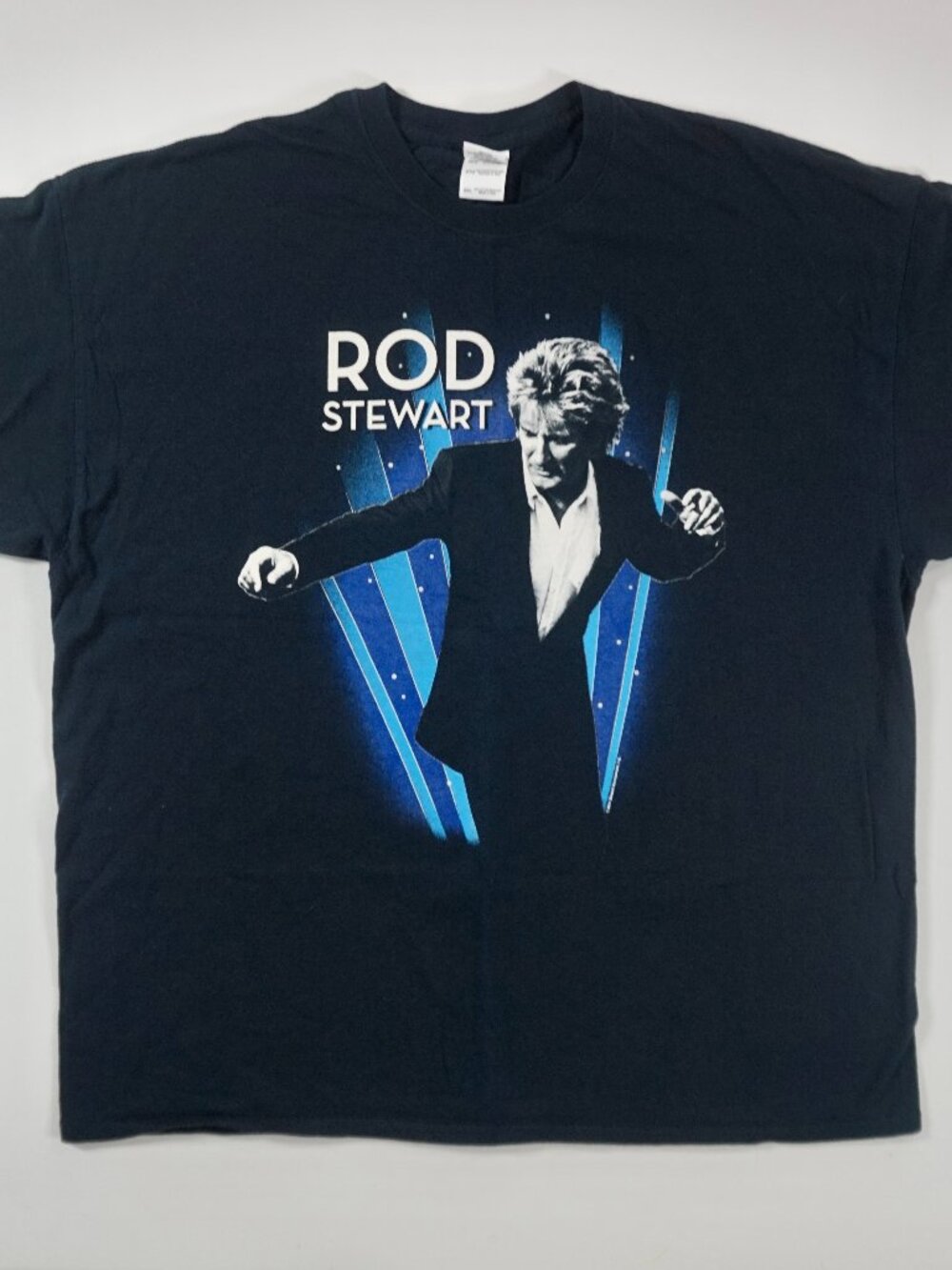 Rod Stewart 2012 Tour Dates on Back Black T-shirt Size Adult XXL 2XL